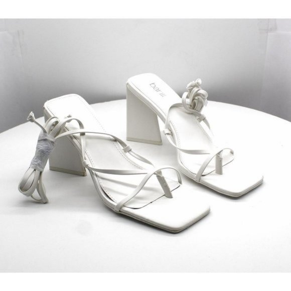 bar iii alana tie up geo heel sandals